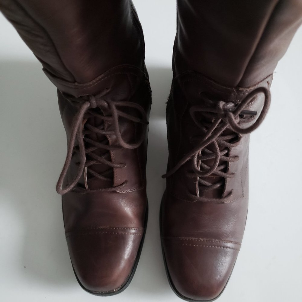 brown leather boots